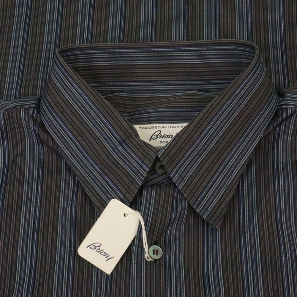 Brioni NEW WITH TAGS Multicolor Striped Shirt - Picture 1 of 5
